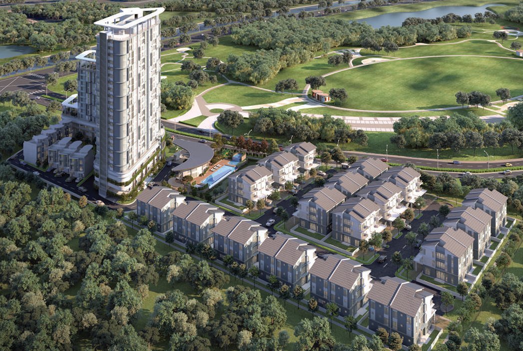 Daya Residence aerial project rendering